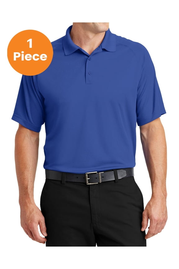 T475 Dry Zone Raglan Polo, True Royal, 3XL, Mens Polo Shirts