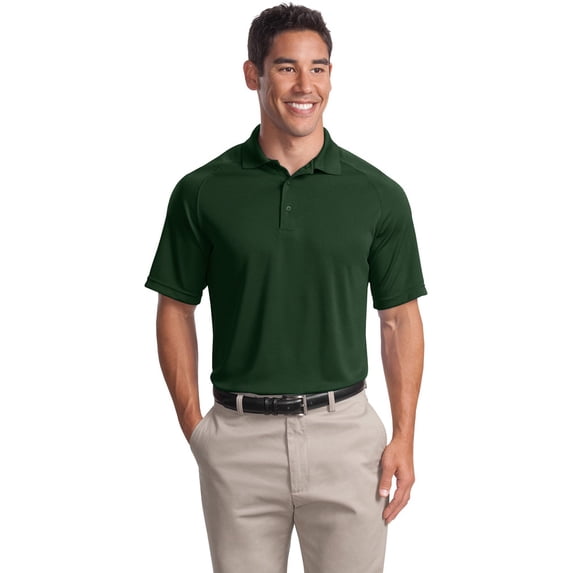 Sport-Tek T475 Mens Dry Zone Raglan Polo Shirt - Forest Green - 4X-Large