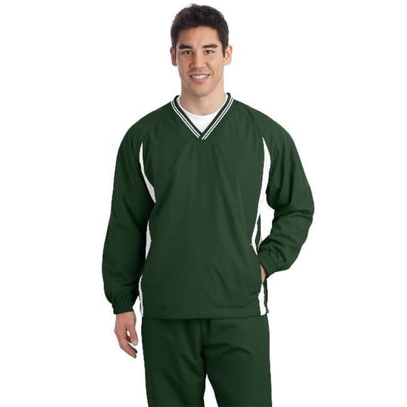 Sport-Tek Pullover TJST62 Adult Tall Tipped V-Neck Raglan Wind Shirt
