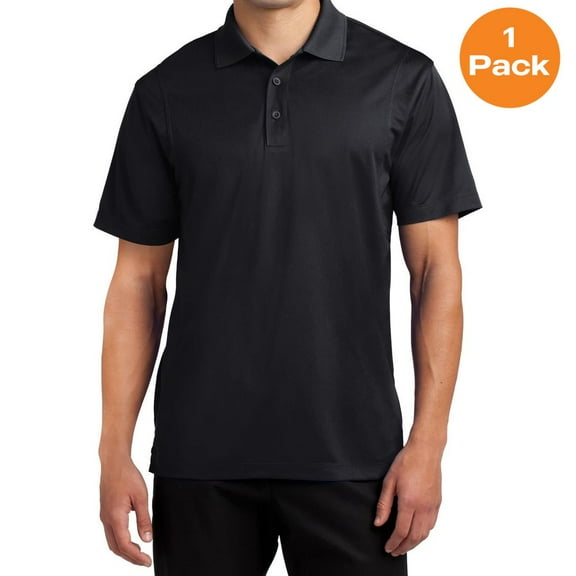 Sport-Tek TST650 Tall Micropique Sport-Wick Polo, Black, 2XLT, Golf Shirts