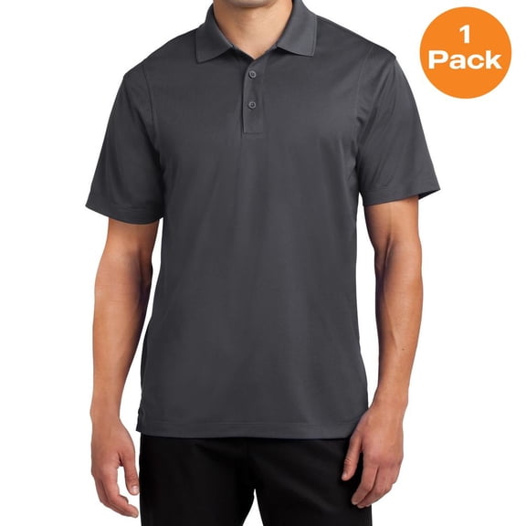 Sport-Tek TST650 Tall Micropique Sport-Wick Polo, Iron Grey, 3XLT, Golf Shirts