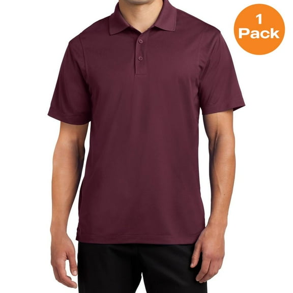 Sport-Tek TST650 Tall Micropique Sport-Wick Polo, Maroon, LT, Big and Tall Polo Shirts