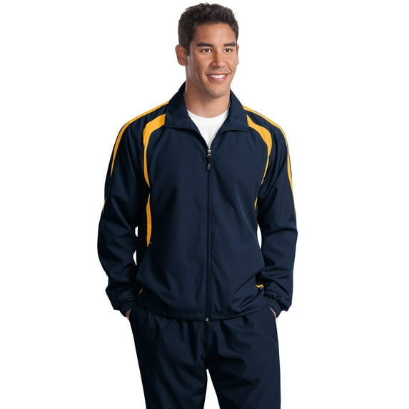 Sport-Tek Tall Colorblock Raglan Jacket-3XLT (True Navy/ Gold)