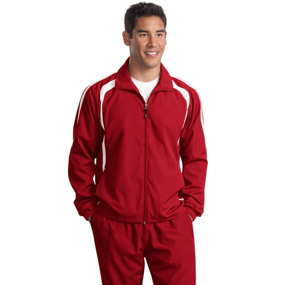 Sport-Tek Tall Colorblock Raglan Jacket-4XLT (True Red/ White)