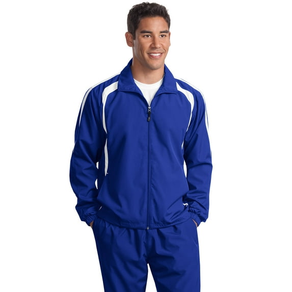 Sport-Tek Tall Colorblock Raglan Jacket-LT (True Royal/ White)