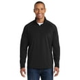 thumbnail image 1 of Sport-Tek Tall Sport Wick Stretch 1/2 Zip Pullover-2XLT (Black), 1 of 6