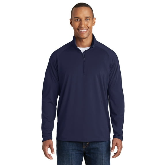 Sport-Tek Tall Sport Wick Stretch 1/2 Zip Pullover-XLT (True Navy)