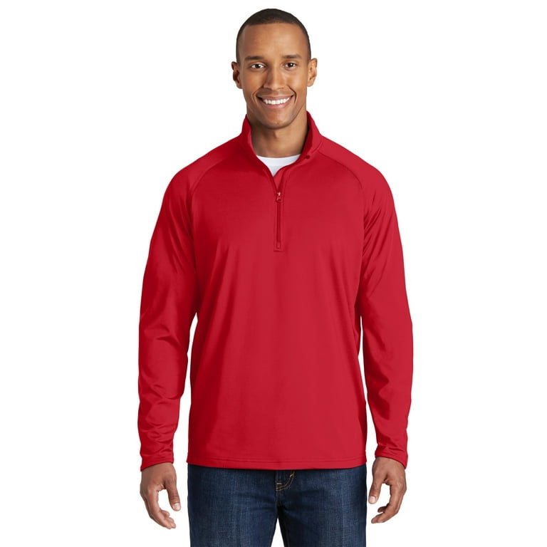 Sport-Tek Tall Sport Wick Stretch 1/2 Zip Pullover-XLT (True Red