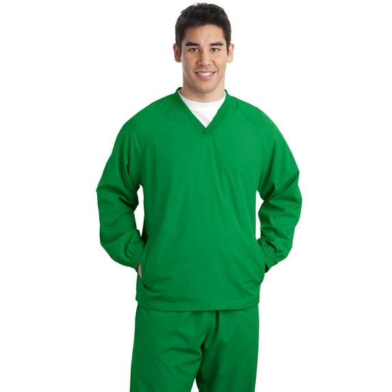 Sport-Tek Tall V-Neck Raglan Wind Shirt