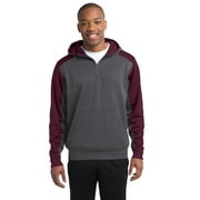 Sport-TekÂ® Tech Fleece Colorblock 1/4-Zip Hooded Sweatshirt. ST249