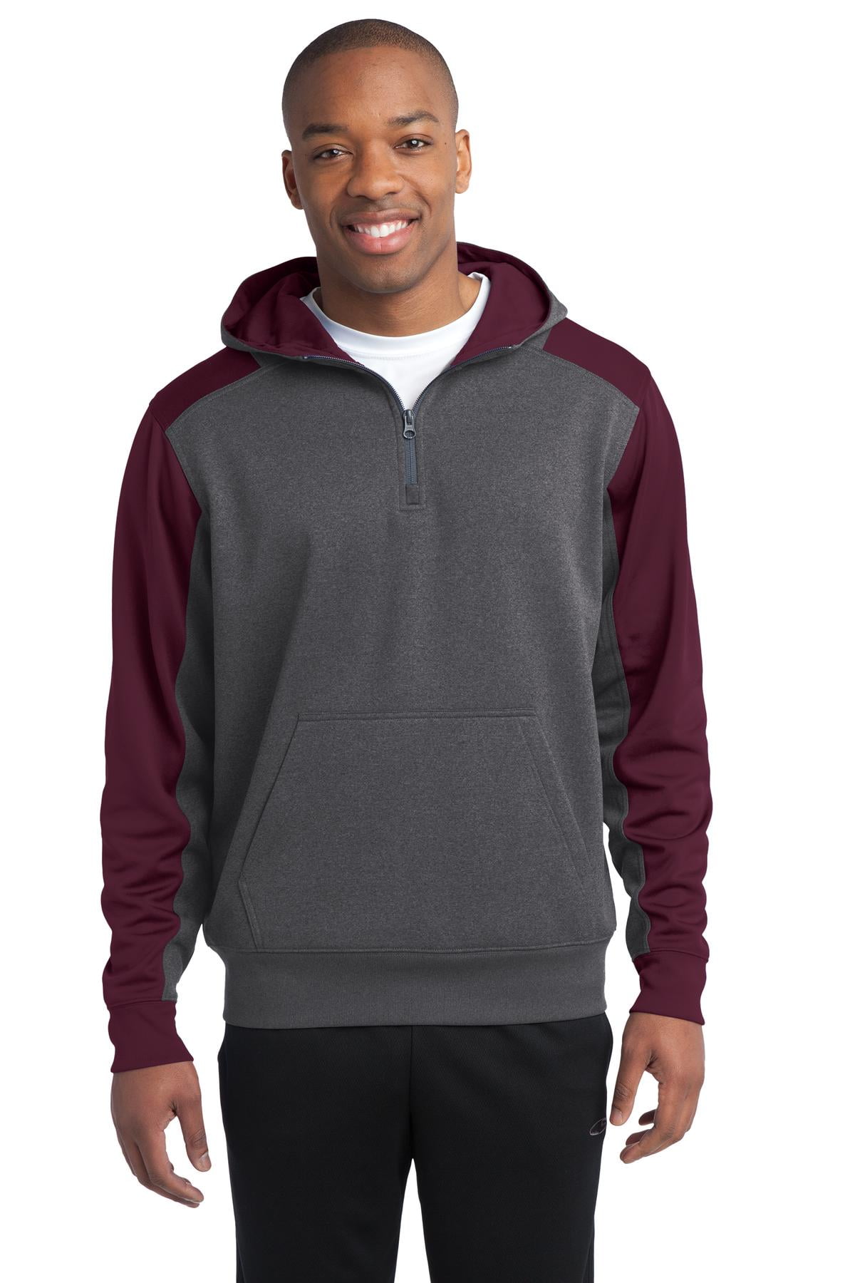sport tek tech fleece hooded sweatshirt
