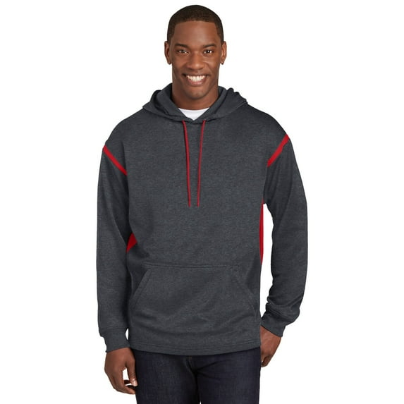 Sport-Tek Tech Fleece Colorblock Hooded Sweatshirt. F246