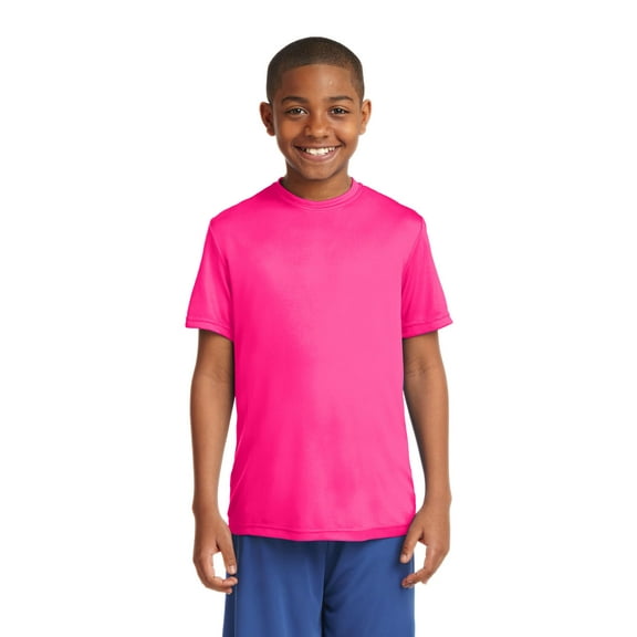 Sport-Tek Tee (YST350) Neon Pink, XL