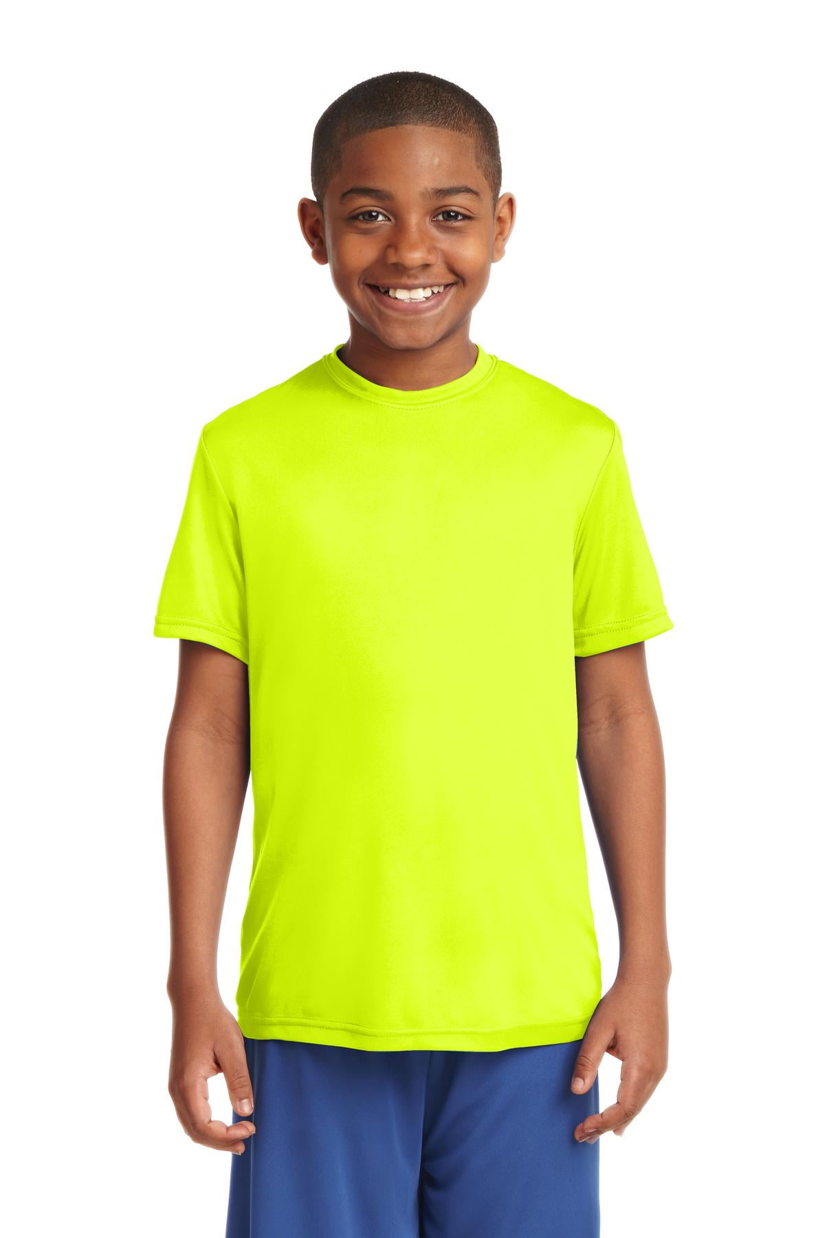 Sport-Tek Tee (YST350) Neon Yellow, L - Walmart.com