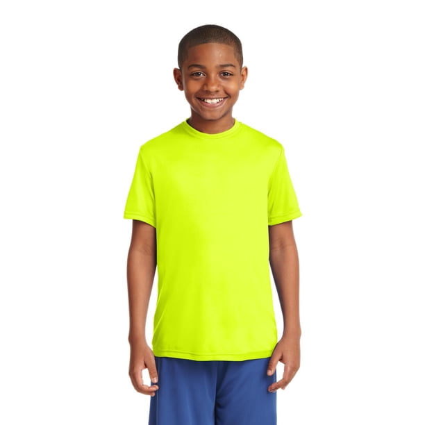 Sport-Tek Tee (YST350) Neon Yellow, L - Walmart.com