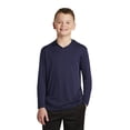 thumbnail image 1 of Sport Tek Teen Male Regular Plain Long Sleeves Pullover True Navy Medium, 1 of 4