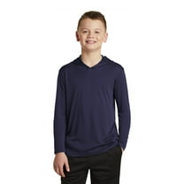 Sport Tek Teen Male Regular Plain Long Sleeves Pullover True Navy Medium