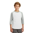 thumbnail image 1 of Sport Tek Teen Unisex Regular Colorblock Jersey White/Grey Hth Medium, 1 of 6