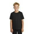 thumbnail image 1 of Sport Tek Teen Unisex Regular Heather Short Sleeves T-Shirt Black Triad So Small, 1 of 2