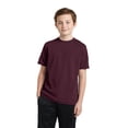 thumbnail image 1 of Sport Tek Teen Unisex Regular Plain Short Sleeves T-Shirt Maroon Medium, 1 of 5