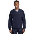 thumbnail image 1 of Sport-Tek Tipped V-Neck Raglan Wind Shirt. JST62, 1 of 1