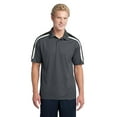 thumbnail image 1 of Sport-Tek Tricolor Shoulder Micropique Sport Wick Polo-XS (Iron Grey/Black/White), 1 of 5