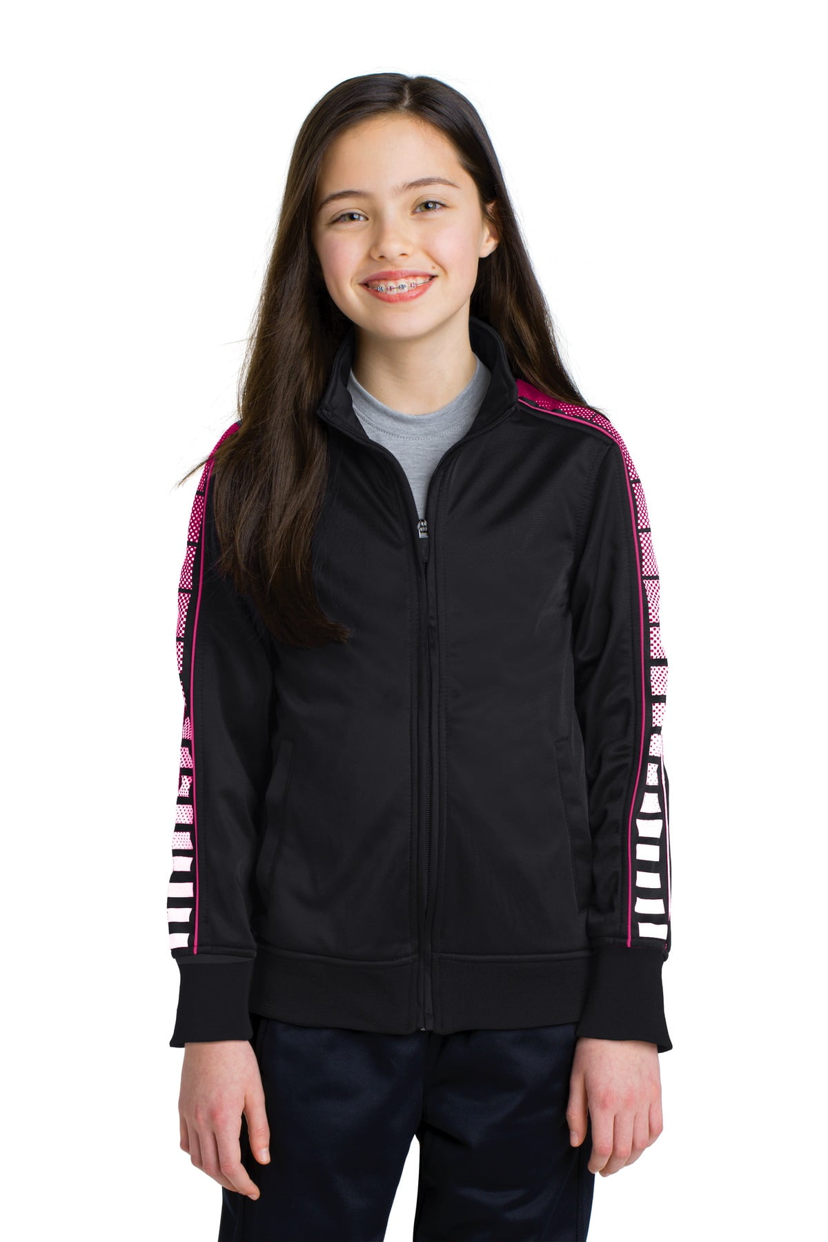 【yaaasuuu K】TECH PULLOVER PUFFVEST Sport-Tek Unisex Child YST93 Jacket Dot Sublimation Tricot Track