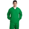 thumbnail image 1 of Sport-Tek V-Neck Raglan Wind Shirt (JST72) Kelly Green, 3XL, 1 of 2