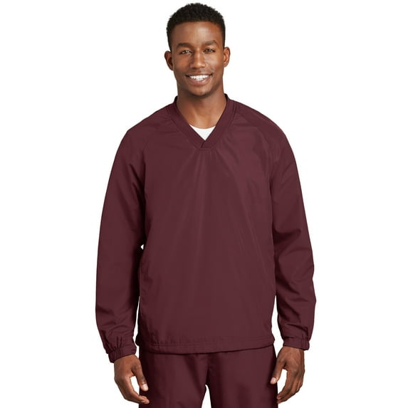 Sport-Tek V-Neck Raglan Wind Shirt