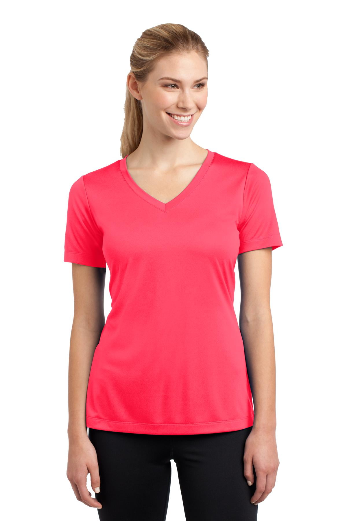 sport-tek-women-s-v-neck-running-shirt-posicharge-moisture-wicking-tee