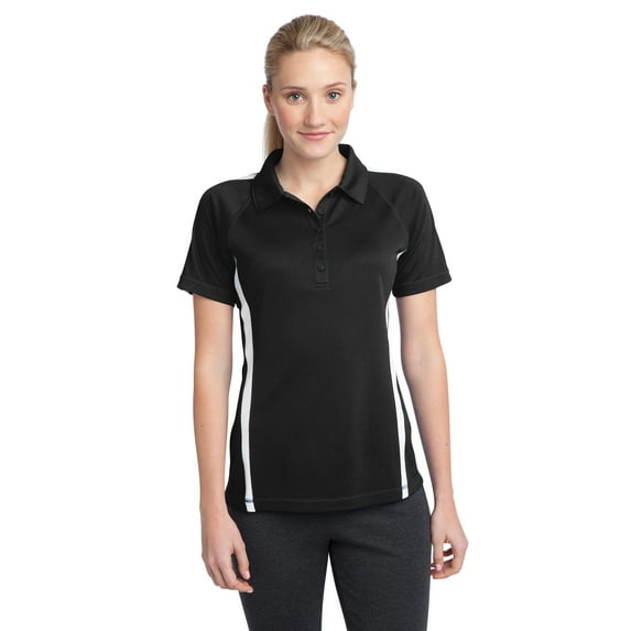 Sport-Tek Women’S Posicharge Micro-Mesh Colorblock Polo. Lst685.