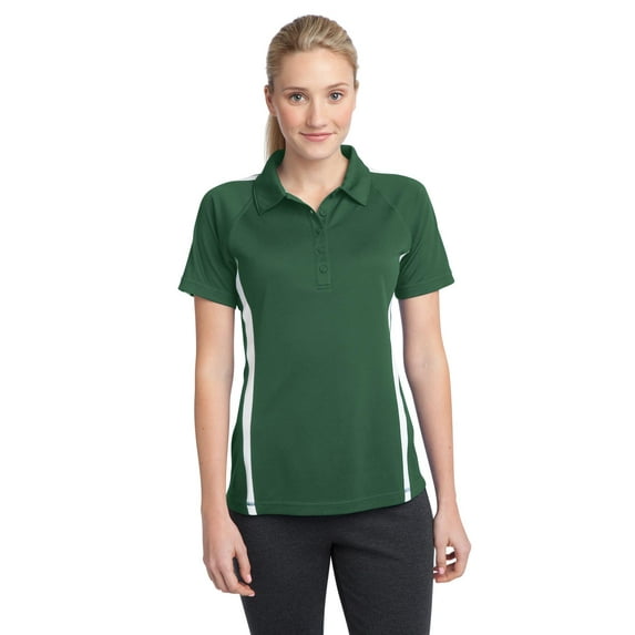 Sport-Tek Women’S Posicharge Micro-Mesh Colorblock Polo. Lst685.