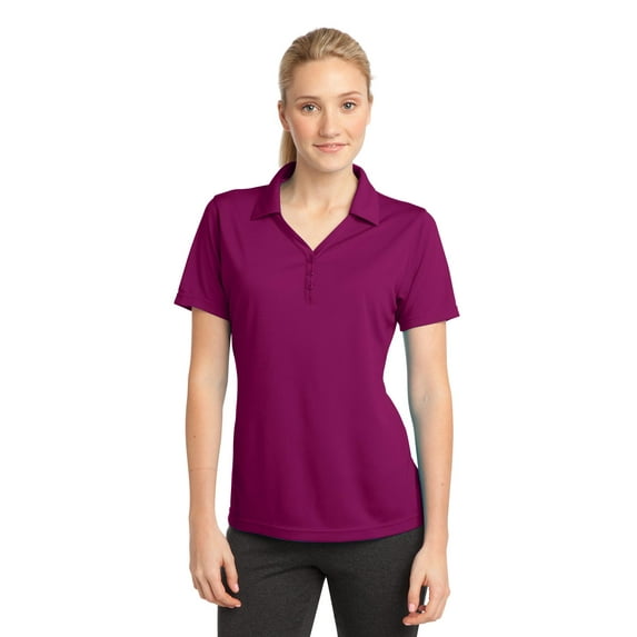 Sport-Tek LST680 Ladies PosiCharge Micro-Mesh Polo Shirt , Pink Rush, XL