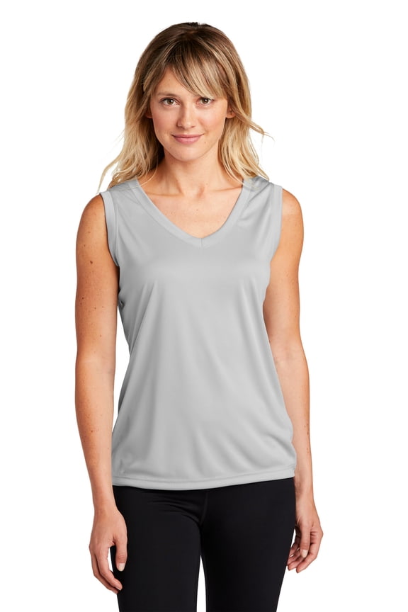 WomenS Sleeveless Posicharge Competitor V-Neck Tee. Lst352.