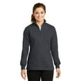 thumbnail image 1 of Sport-Tek Women's 1/4-Zip Rib Knit Collar Sweatshirt, 1 of 11