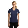 thumbnail image 1 of Sport-Tek Women's 100 Percent Polyester Side Blocked Micropique Polo. LST655, 1 of 6