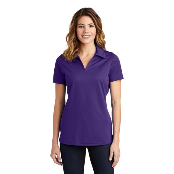 Sport-Tek Women's Active Johnny Collar Textured Polo Shirt