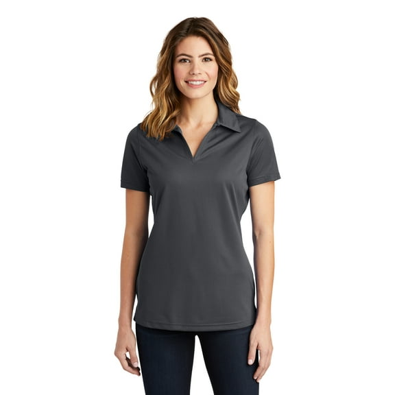 Sport-Tek Women's Active Johnny Collar Textured Polo Shirt