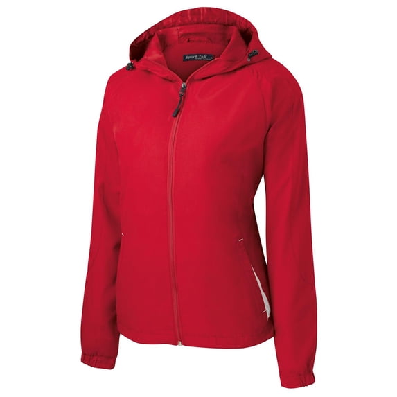 Sport-Tek Women's Colorblock Hooded Shell Jacket