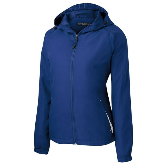 Sport-Tek Women's Colorblock Hooded Shell Jacket