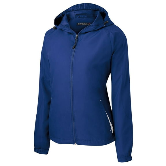Sport-Tek Women's Colorblock Hooded Shell Jacket