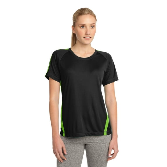 Sport-Tek Women's Colorblock PosiCharge Ecompetitor Tee. LST351