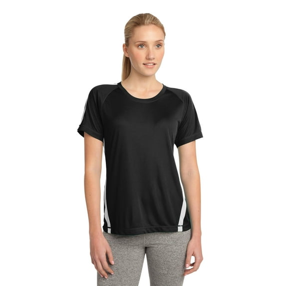 Sport-Tek Women's Colorblock PosiCharge Ecompetitor Tee. LST351