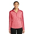 thumbnail image 1 of Sport Tek Women's Electric Hthr 1/4-Zip Pullover,Deep Red Electric/Deep Red,M, 1 of 4