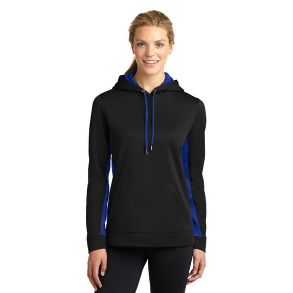 Sport-Tek Women's Fleece Colorblock Hooded Pullover