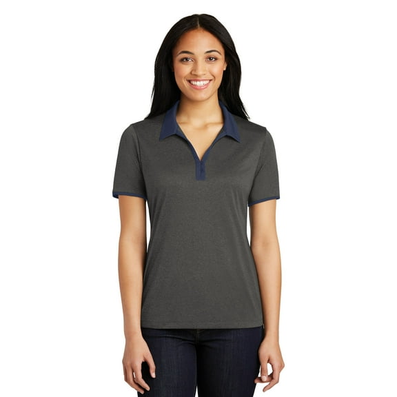 Sport-Tek Women's Heather Contender Contrast Polo. LST667