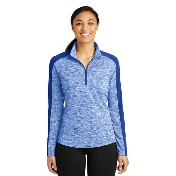 Sport Tek Women's Hthr 1/4-Zip Pullover,True Royal Electric/True Royal,XS