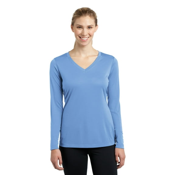 Sport-Tek Women's Long Sleeve PosiCharge Competitor V-Neck Tee. LST353LS