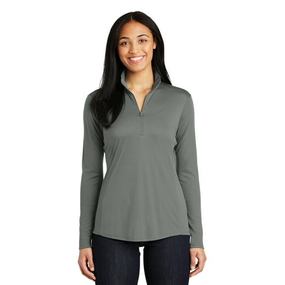 Sport Tek Women's PosiCharge Competitor 1/4-Zip Pullover, Grey Concrete, X-Small