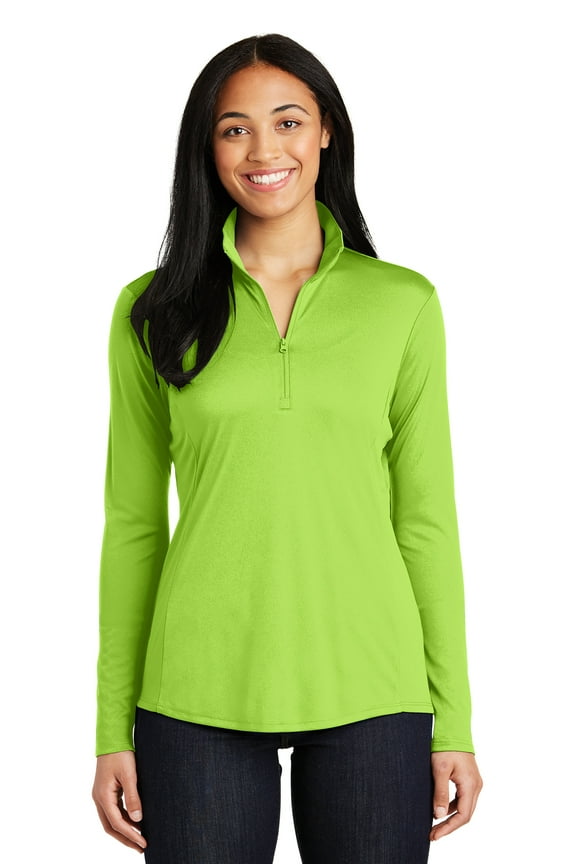 Sport Tek Women's PosiCharge Competitor 1/4-Zip Pullover, Lime Shock, Small